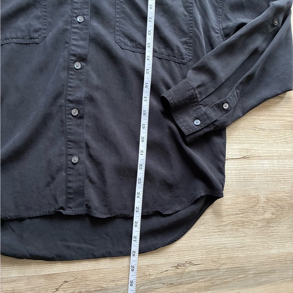 Babaton Classic Black Button Up Shirt 100% Lyocell - Picture 4 of 7